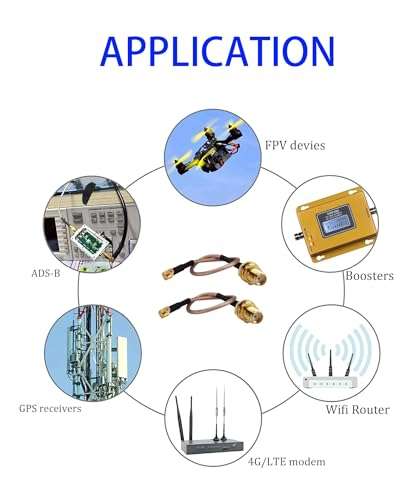 DHT Electronics 2PCS RF coaxial coax cable assembly SMA female to MCX male right angle 6'' 3
