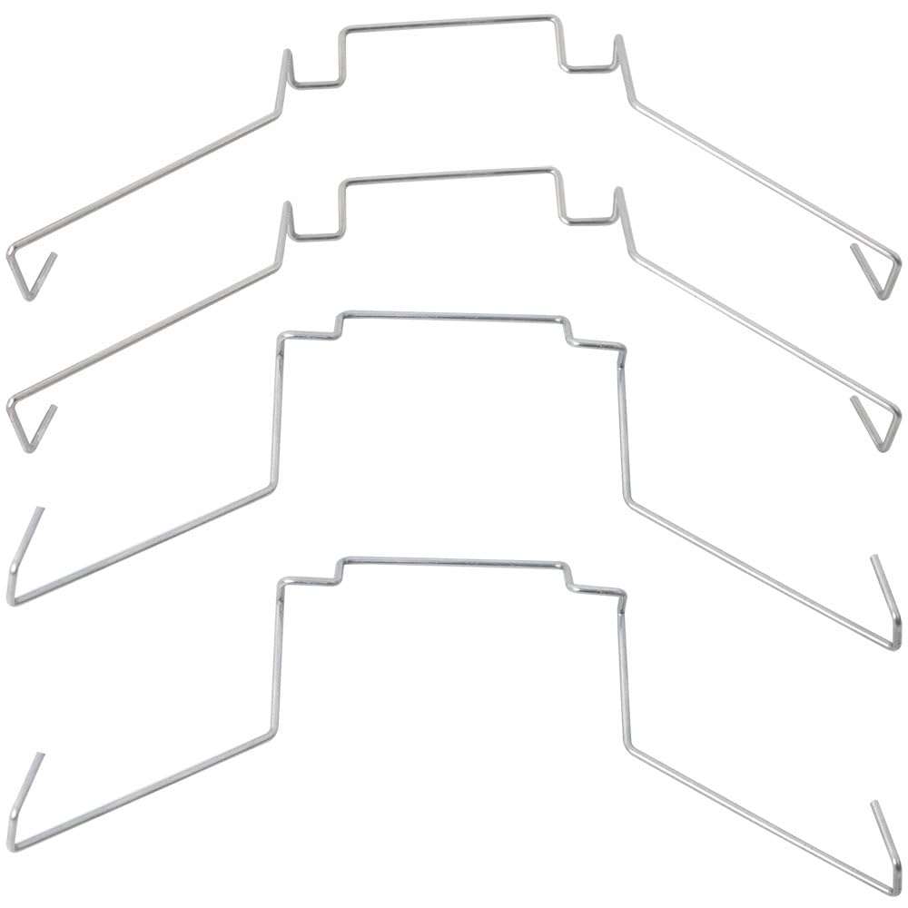 JJHXSM 4PCS Silver Stainless Steel CPU Cooler Fan Fixing Hook Computer Cooling Accessories 12cm/4.72inch Snap Fastener 3