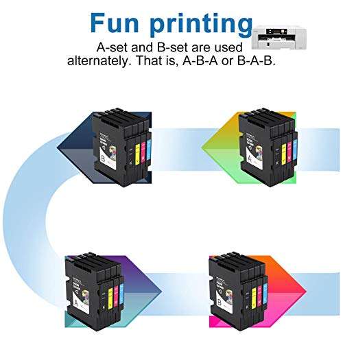 Xcinkjet Sublimation Ink Cartridge Compatible for Sawgrass Virtuoso SG500 SG1000 Printer NOt for 3.3 SPV Version(2 Black, 2 Cyan, 2 Magenta, 2 Yellow , 8-Pack) 6