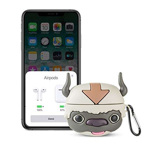 Cute Cartoon Air pod Case with Keychain for Boys Girls Compatible Avatar Miyazaki Hayao for Appa Airpod 3 Pro Wraps Case Men Women Skin Designer Soft Silicone Holder Cover (Case for Airpod Pro) 6