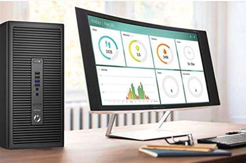 HP 600 G2 ProDesk Mini-Tower PC, Intel Quad-Core i7-6700 Upto 4.0GHz, 32GB RAM, 1TB SSD, AMD R7 240 2GB HD Graphics 4K, AC Wi-Fi, Bluetooth, HDMI, DisplayPort, Windows 10 Pro (Renewed) 4