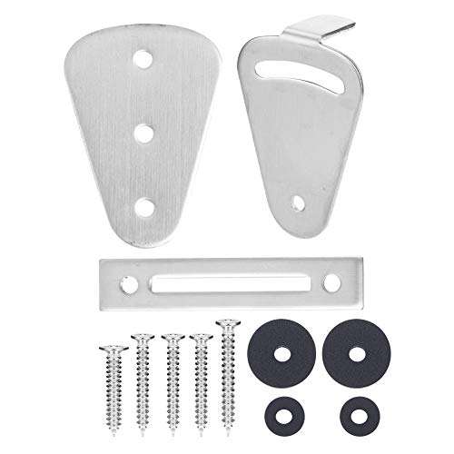 Cuque Hardware Accessories Door Lock, Stainless Steel Barn Sliding Door Lock, Brushed Texture for Hanging Rail Lock for Barn Door Lock 1