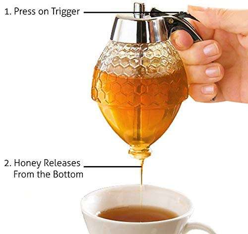 Vroxy Jar Syrup & Honey Dispenser for Regular Mouth, Airtight & Leak-Proof Kitchen Food Grade Coffee Syrup Dispenser, 250 ML 5