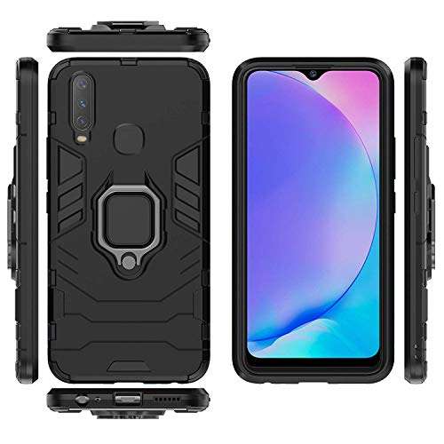 Designerz hub Hard Silicone Back Cover for Vivo Z1 Pro (Black) 5