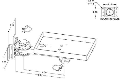 Practical Quality Systems Wall Mount 8" Arm with Printer and Peripheral Tray 4