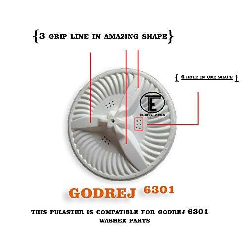 Tiksha Enteprises Pulsator Compatible for GODREJ 6301 semi automatic washing machine 3