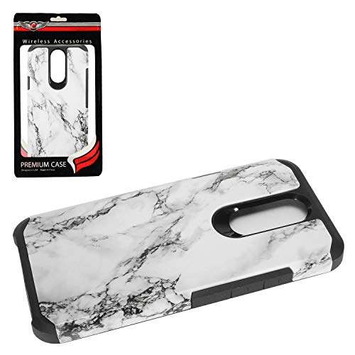 Z-GEN - for LG K40 LM-X420, LG Solo LTE L423DL - Rubberized Hybrid Phone Case + Tempered Glass Screen Protector - AH2 Purple 6