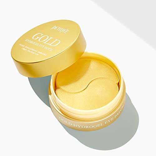 PETITfÉE 24k GOLD HYDROGEL KOREAN EYE PATCHES for Puffy Eyes, Under-eye Wrinkles & Dry Under-eye Skin. PACK OF 60 (30 Pairs) 2