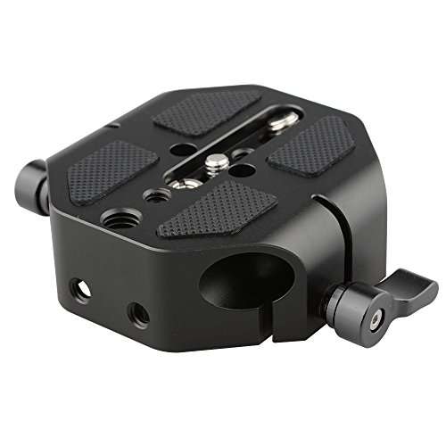 CAMVATE Camera 15mm Rod Type Universal Baseplate Compatible for C100/300/500(Black) - 1448 5