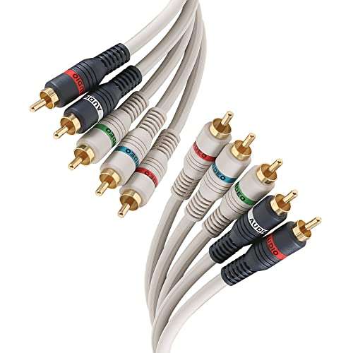STEREN Component Video Cable - 12 Ft RCA Cable - DVD Cables to Connect to The TV - Component Cables - 5 RCA Cable - RCA to Component - 5 RCA Component Video and Audio Cable - 3.6 Meters 254-612IV 3