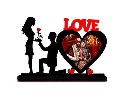 MUKESH HANDICRAFTS Love You Personalized/Personalise Wooden Photo Frame for All Occasions (Multicolour, 12x8 Inches) 1