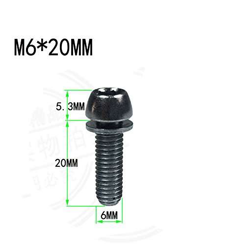 Daiky Mountain Bicycle Disc Brake Bolts Screw Upgrade Kit 10pcs M5*20mm/M6*20mm (M6*20mm) 5