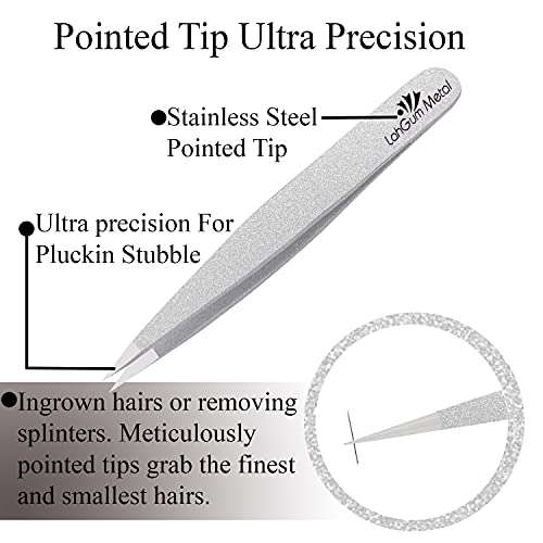 Best Eyebrow Tweezers Set For Eyebrows Ingrown Hair Fine Brow Men Pointed Tick Removal Splinter Wig Plucking Facial Sharp Thin Precision Steel Stainless Professional Tweezer Sets Women Glitter Color 2