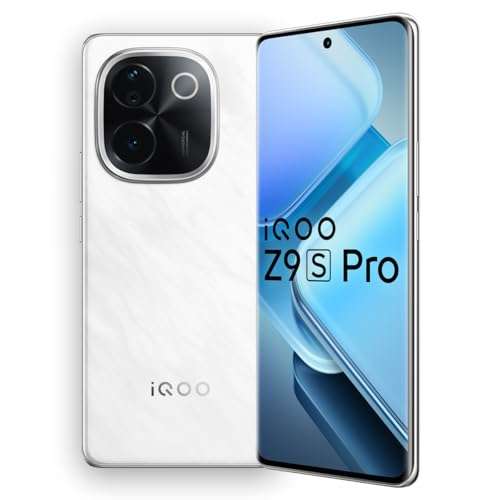 iQOO Z9S Pro 5G(Luxe Marble, 12Gb Ram, 256Gb Storage)|Snapdragon 7 Gen 3 Processor|120 Hz Curved Amoled Display with 4500 Nits Local Peak Brightness|5500 Mah Battery|Ai Erase,White