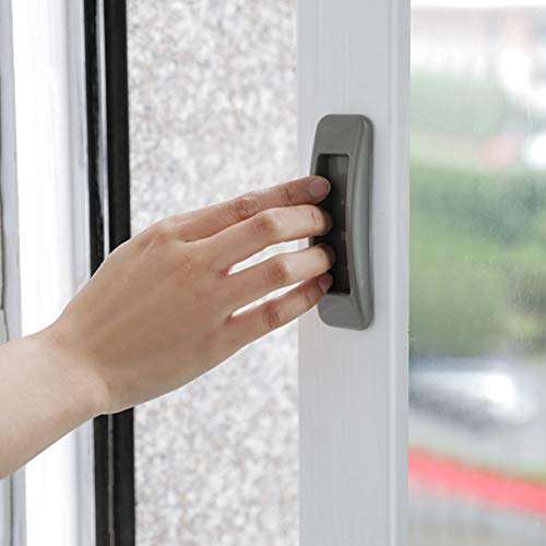 DOITOOL Door Knob Handle, 8pcs Rectangular Adhesive Auxiliary Door Window Handle Sliding Door Handle 6