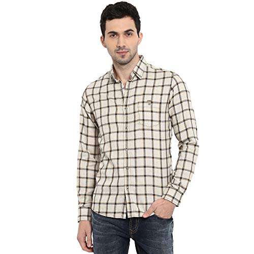 Mufti Men's Checkered Slim fit Casual Shirt (MFS-9573_Multicolour 2XL) 1