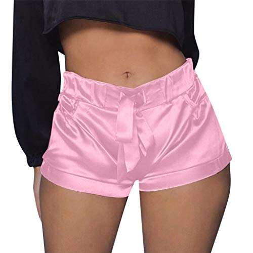 Shorts For Women High Waisted Sexy Satin Pants Summer Casual Beach Shorts With Pocket Teresamoon 1