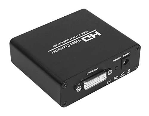 Revesun HDMI to DVI Video Converter Box 1080p Scaler 3.5mm & Coaxial Audio Out 3