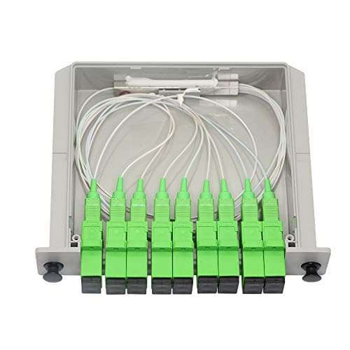 PLC Splitter，1x8 SC/APC Cassette Card Inserting PLC Splitter Module 1:8 Ports Fiber Optical PLC Splitter for Home Wiring, Engineering Projects, Fiber Optic LAN 3