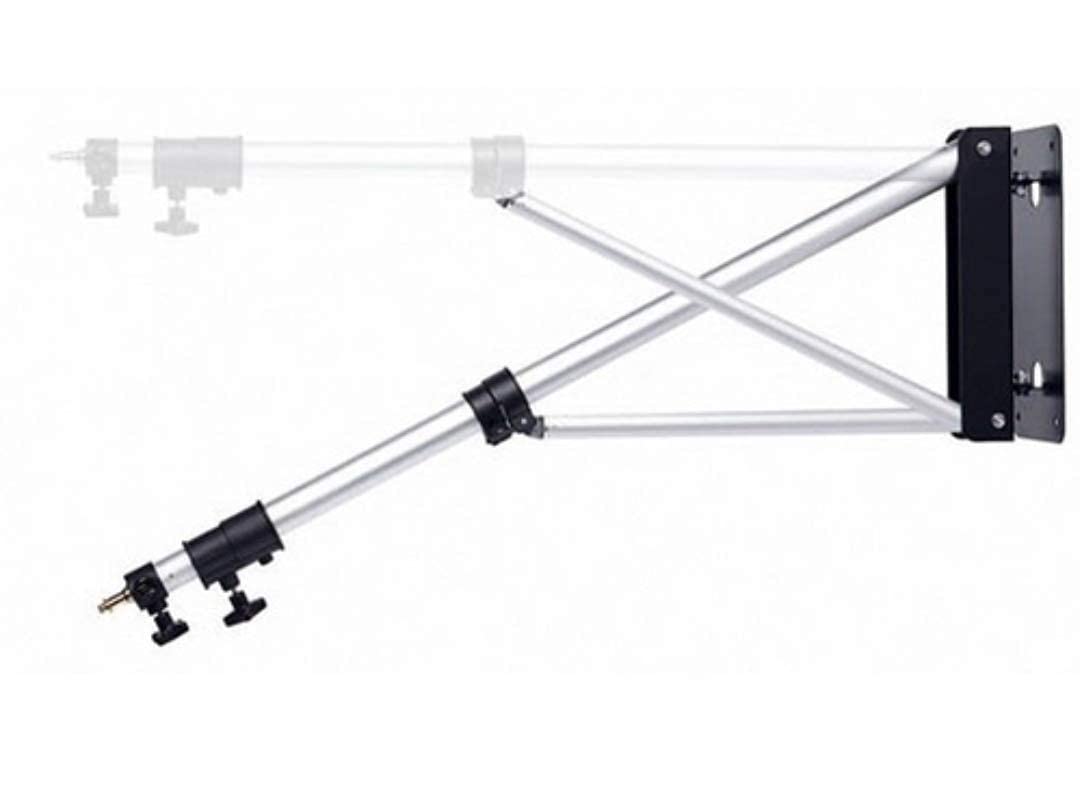 VEEPRO Wall Mounting Boom Arm with Triangle Base for Photography Studio Video Studio Strobe Light Monolight Softbox Umbrella Reflector(Metal Alluminium) 3