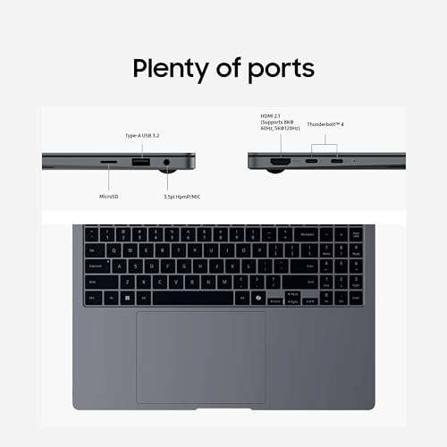 SAMSUNG 14" Galaxy Book4 Pro Business Laptop, Wi-Fi PC Computer, Windows 11 PRO, Intel Core 5 Ultra 125H / 16GB / 512GB, 3K AMOLED Touchscreen, 2024 Model, NP944XGK-KG2US, Moonstone Gray 6