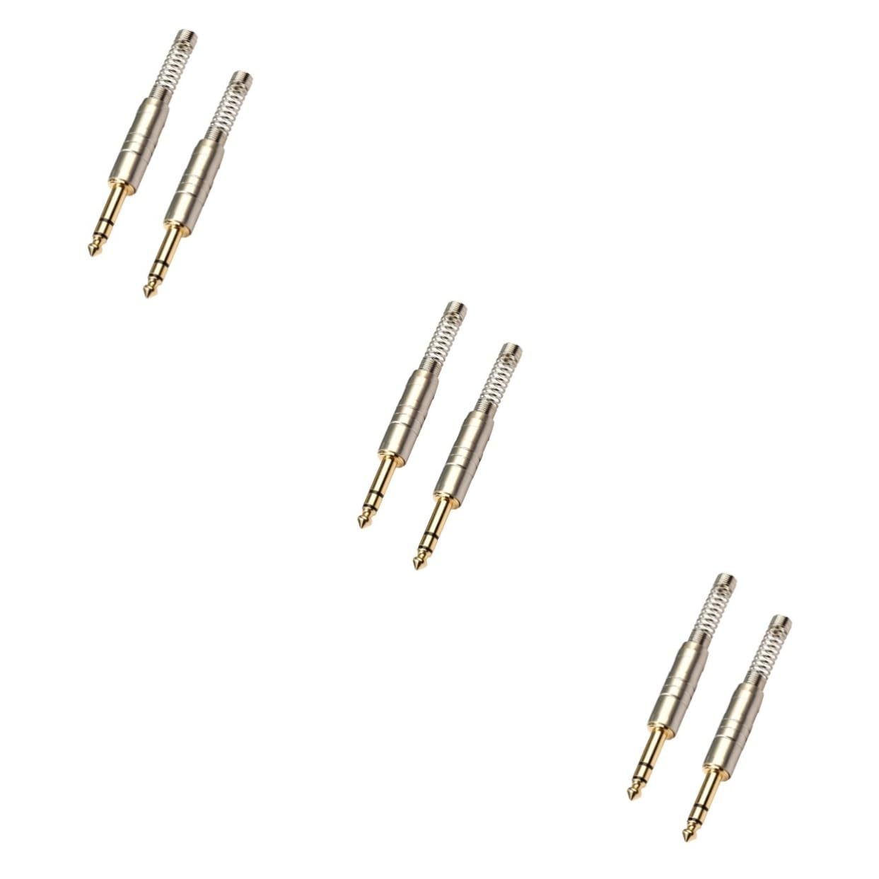 OSALADI 6 Pcs 6.35mm Stereo Plug Earphones Tone Banana Plugs Headphone Jack Splitter Power Cord USB to Headphone Adapter Headphone Jack to USB Plugs Connector Cord Amp Cable Audio Plug 1