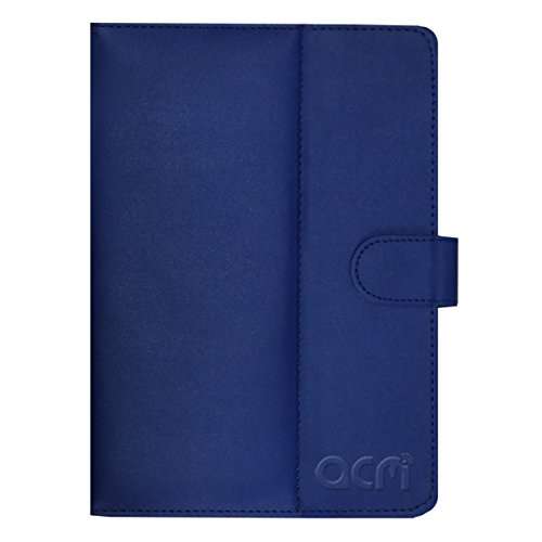 Acm Leather Flip Flap Case Compatible with Ikall N18 10" Tablet Cover Stand Blue 3