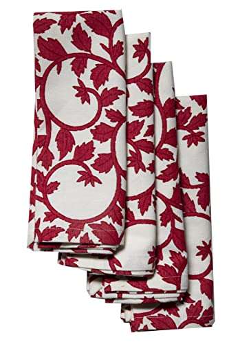 CONTRAST LIVING Parwoti Hand Block Printed Kitchen Towel/Dish Towel/Hand Towel Multi Color Set of 3 Pcs 5