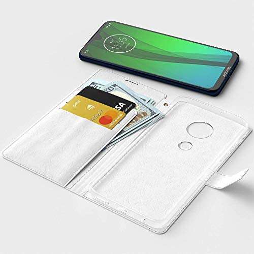 Mertak Wallet Case Compatible with Motorola Moto G8 Play Plus Power G7 One Folio Slim Fit Art Horse Running Stallion Flip Painting Watercolor Animal Lightweight Cover Card Holder Magnetic 6