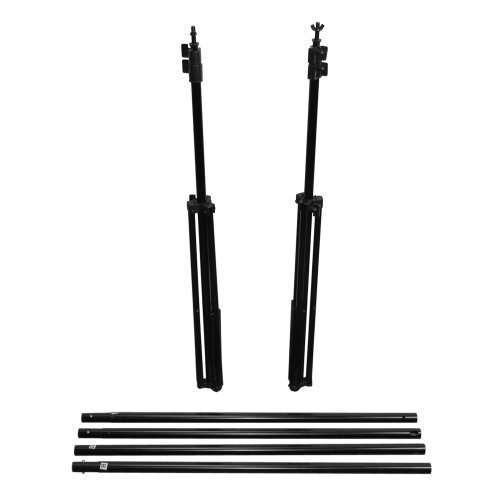 LimoStudio 10' x 8.5' Background Stand Backdrop Support System Kit + 10' x 10' 100% Cotton White Muslin Backdrop Background + 10' x 10' White Muslin Protector Photo Portrait Studio, AGG283 4