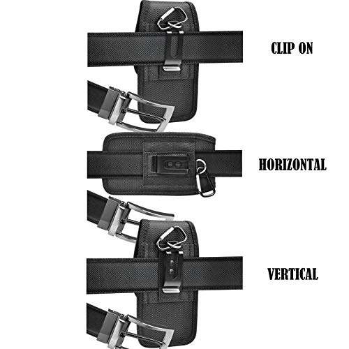 Njjex Cell Phone Holster for iPhone 13 14 15 16 Pro Max 12 11 XR Samsung Galaxy S25 S24 Ultra S23+ S22 S21 S20 S10 S9 Note 20 A14 A15 A35 A16 A36 5G Belt Clip Holster Phone Pouch Holder Carrying Case 3