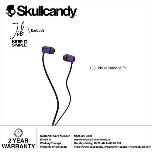 Skullcandy Jib In-Ear Earbuds - Purple 4