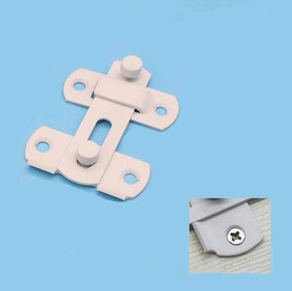 Stainless Steel Swing Door Latch for Mobile Window Sliding Door barn Bathroom Door, White Finish 5