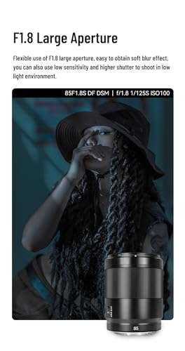 YONGNUO 85mm F1.8S DF DSM F1.8 Large Aperture Full Frame Prime Lens for Sony E Mount Mirrorless Cameras Upgrade Metal Body 5