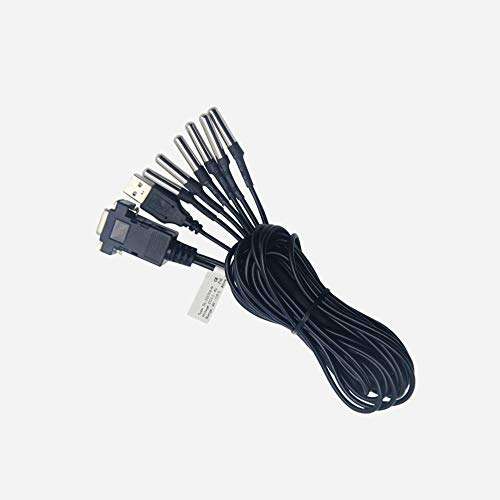 Taidacent DC3.3-5V Temperature Humidity Sensor Transmitter MODBUS Industrial Waterproof and Dustproof Module High Precision DB9 Probe for Greenhouse Warehouse Farm (DS18B20 Sensor 1 Probe) 1