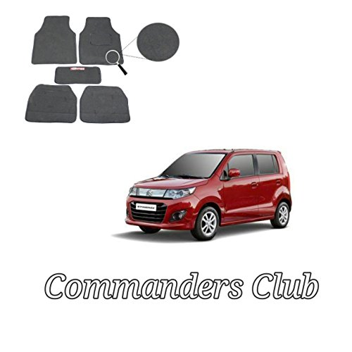 Commander Car Floor Mat for Maruti Suzuki WagonR (Set of 5, Grey)