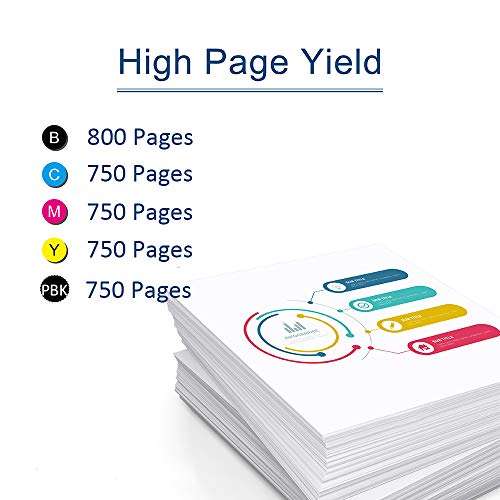 OSIR Compatible Ink Cartridge Replacement for HP 564 564XL for HP Photosmart 7510 7520 7525 6520 5520 6510 5510 7515 B8550 C6380 Premium C309a C410a Officejet 4620 4622 Deskjet 3520 3521 3522 (5-Pack) 4