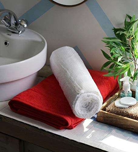 JBG HOME STORE 100% Cotton Regular Size Super Soft Bath Towels with 450 GSM for Bathroom | Premium Highly Absorbent Quick Dry Full Body Bath Towels for Men and Women, Pack of 2, 27 x 54 Inches 1