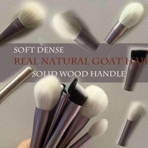 NEVSETPO Deluxe Luxury Makeup Brushes Gift Set Professional Premium Super Soft Make up Brush for Kabuki Foundation Concealer Powder with Travel Makeup Organizer Carry Pouch(Purple) 2