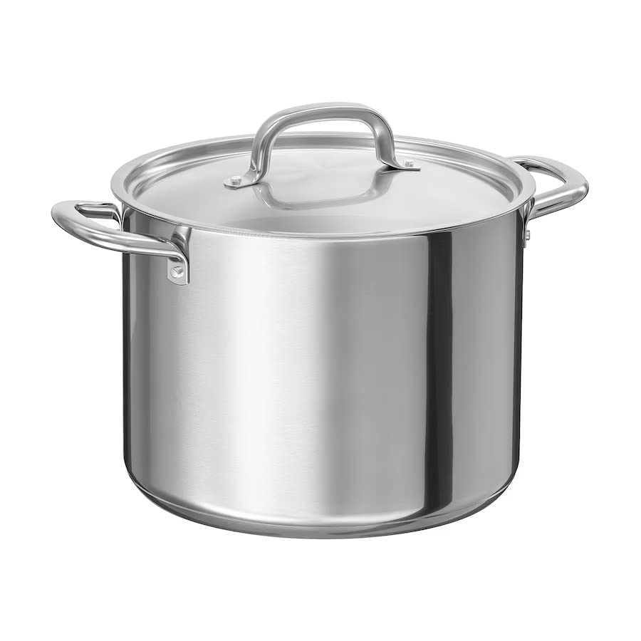IKEA Kitchen Pot with lid, Stainless Steel, 8.0 l (8 qt)