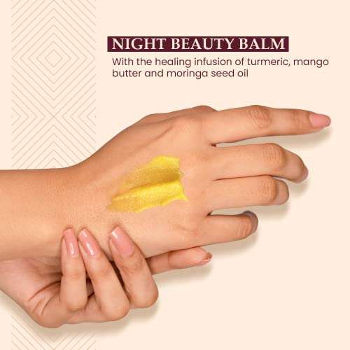Mother Sparsh Turmeric Healing Night Beauty Balm for Dark Spots, Hyper Pigmentation & Radiant Complexion | Nourishing Night Cream With Moringa & Mango Butter - 40gm 6