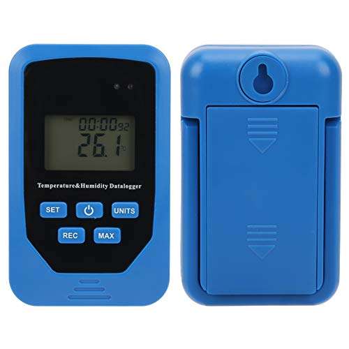 Digital Temperature Recorder, Portable Digital Thermometer, Humidity Recorder, Accurate for Industry Durable Lab 5