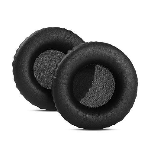 Black Earpads Replacement Ear Pads Foam Cushions Covers Pillow Compatible with Sony MDR-RF6500 RF6500 MDR RF 6500 Headset Headphone Protein Leather 6