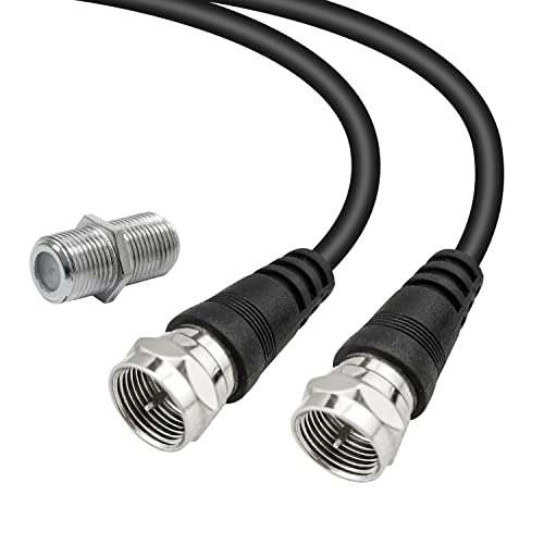 Leadsign TV Antenna Extention Coaxial Cable (15 feet) with Coupler - Digital Audio Video Coax Cable Cord for HDTV, CATV, Cable Modem, Satellite Receivers 1