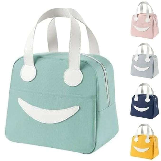 Toy Imagine Smiley Insulated Lunch Bag for Kids & Office | Tiffin Bag for School Boys & Girls | Snack Tote Bag for Women | Compact & Portable Leak-Proof 6.5L (Assorted) 1