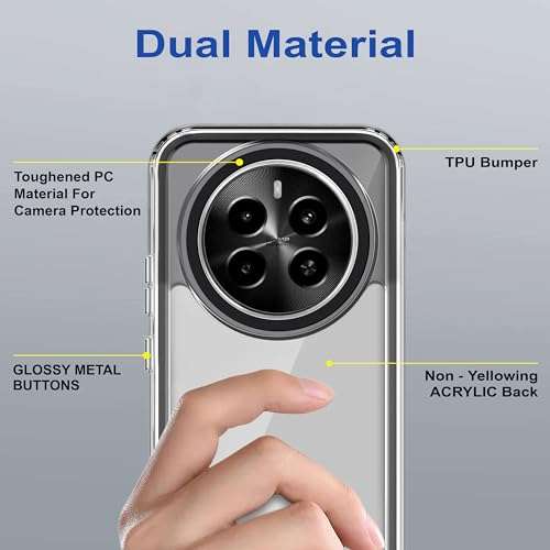 AmazonBasics Back Case Cover for Realme Narzo 70 5G (Polycarbonate, Thermoplastic Polyurethane_Translucent Black) 6