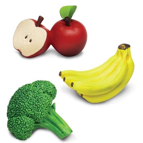 Safari Ltd. Fruits & Vegetables TOOB - 8 Mini Figurines Including Pears, Oranges, Apples, Artichokes, Carrots, Bananas, Broccoli, and Corn - Educational Toy Figures for Boys, Girls & Kids Ages 3+ 5