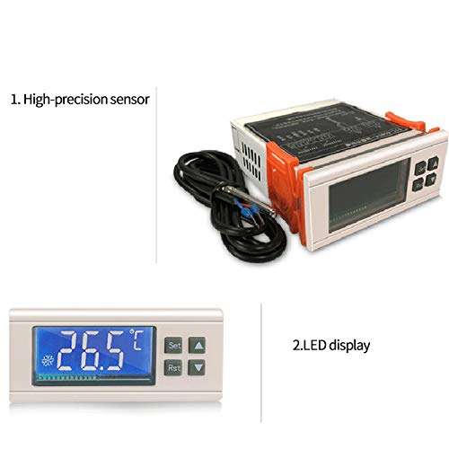 SLING Refrigerator Thermostat STC-8080A + Refrigeration Automatic Defrost Timer Intelligent Controller Single Probe 4