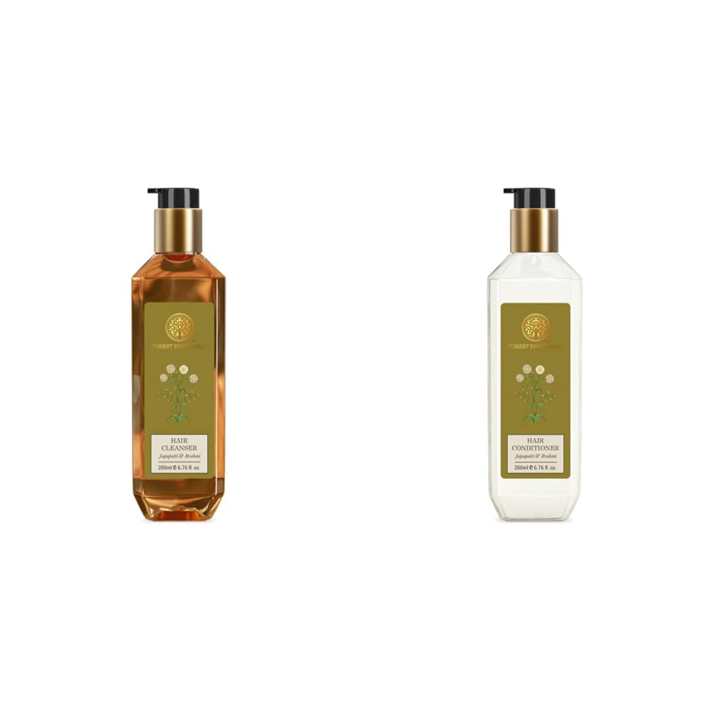 Forest Essentials Hair Cleanser, Japapatti and Brahmi, 200ml (Shampoo & Conditioner Combo) 1