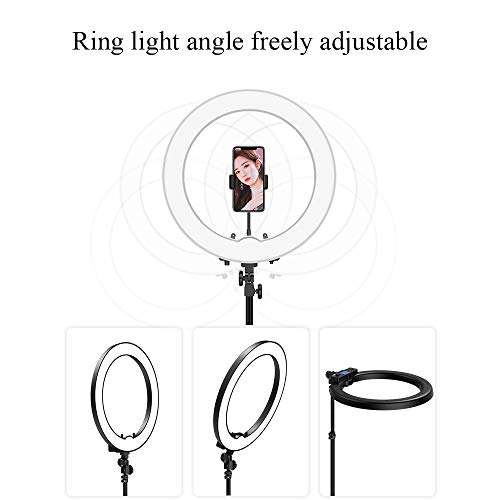 JION Doost 19-Inch External Dimmable SMD Led Ring Light Lighting Kit with Light Stand, Mobile Phone Holder, Hot Shoe Adapter for Portrait YouTube Video Capture 4